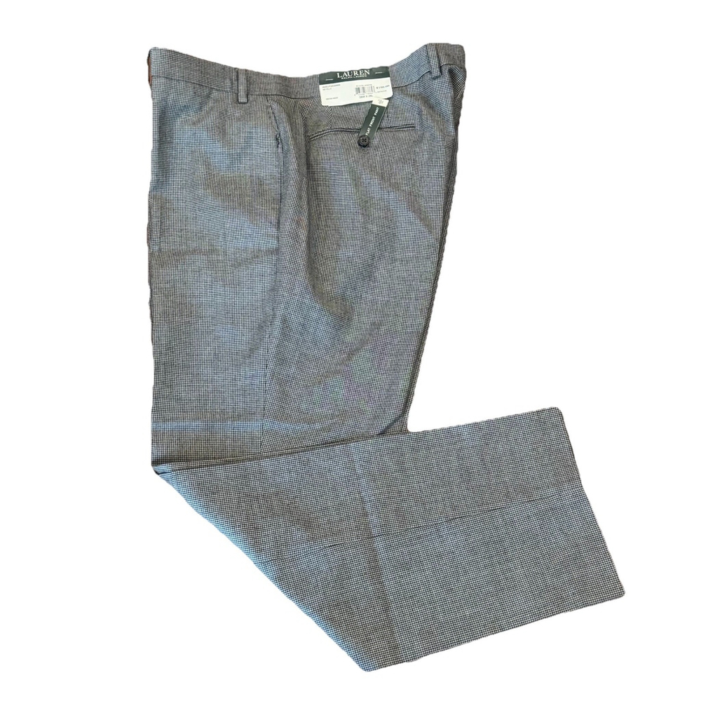 NWT Lauren Ralph Lauren Wool Blend Pants Sz: 38Wx29L Flat Front MSRP:$150